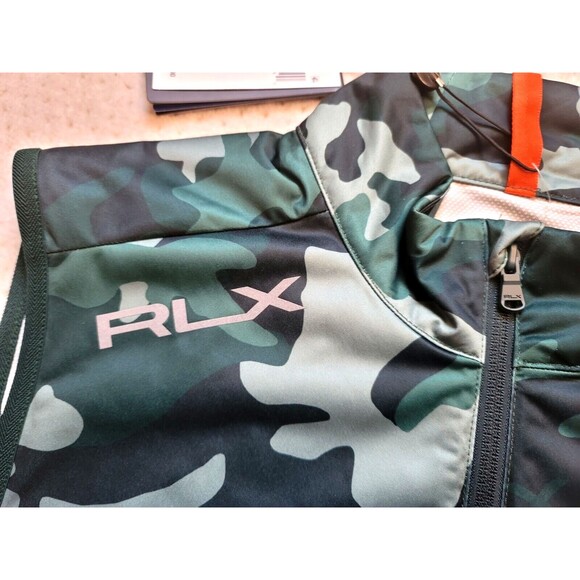 NWT RLX Ralph Lauren Water Repellent Packable Green Camo Full Zip Vest $188, M - Picture 3 of 9